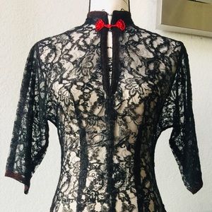 California Whimsies Black lace dress by Eja Lee